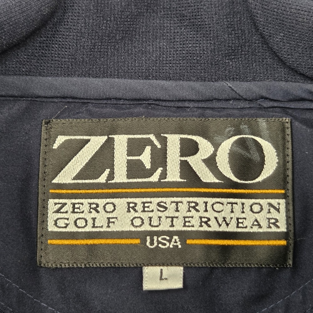 Zero Restriction 1/4 Snap Pullover Long Sleeve Windbreaker Men's Large Navy Blue - Picture 5 of 7
